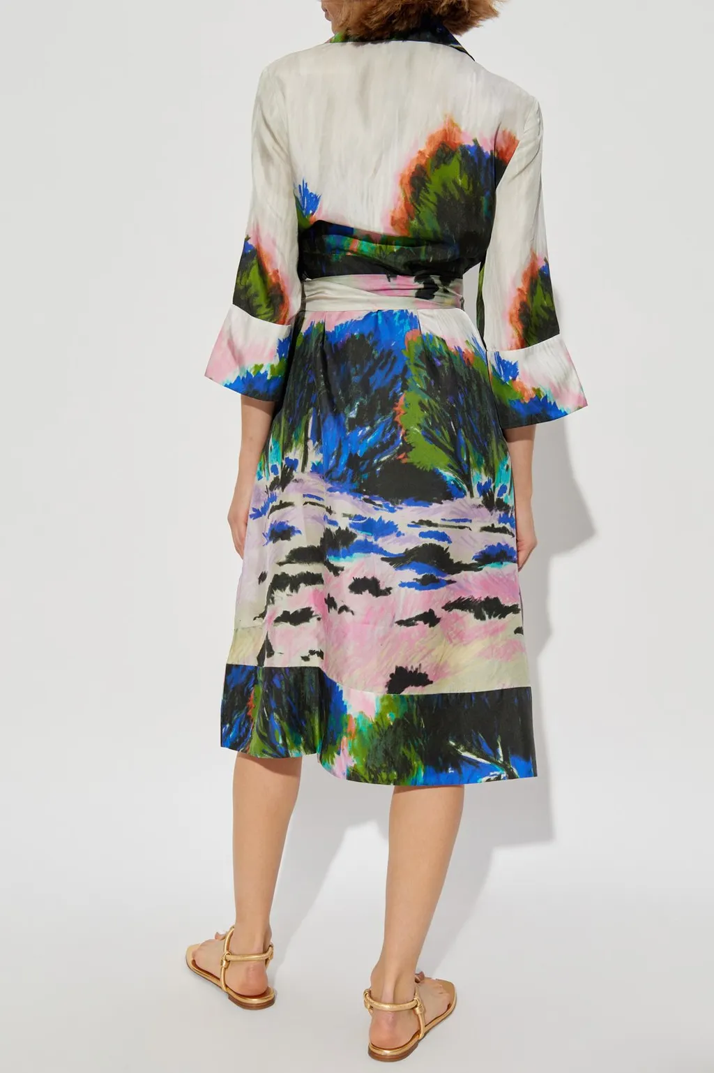 Munthe Artistic Wrap Midi Dress