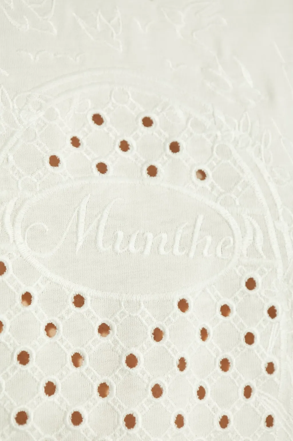 Munthe Embroidered Logo Cutout Top