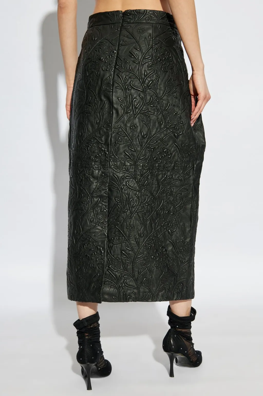 Munthe Embroidered Midi Skirt