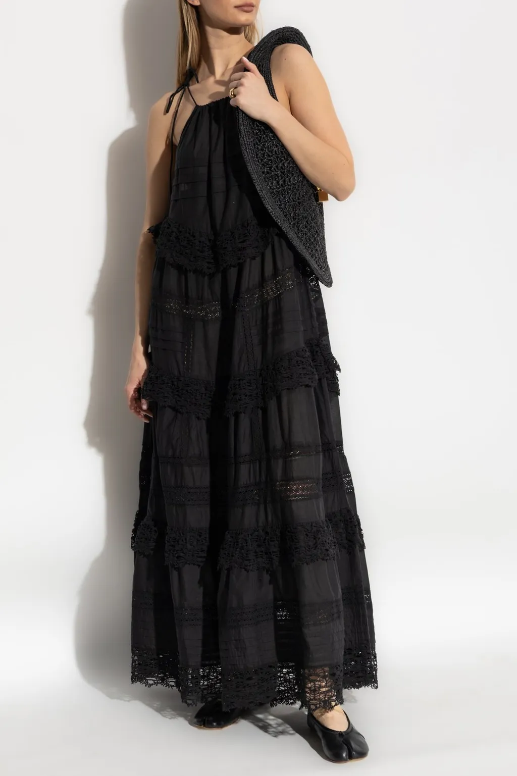 Munthe Bohemian Tiered Maxi Dress
