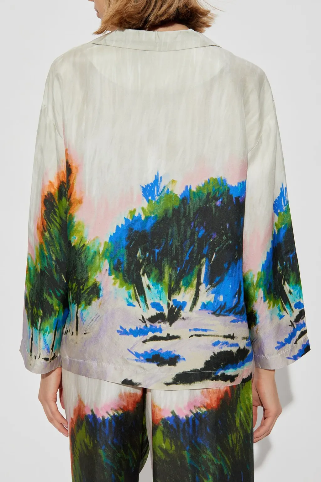 Munthe Abstract Print Button-Up Top