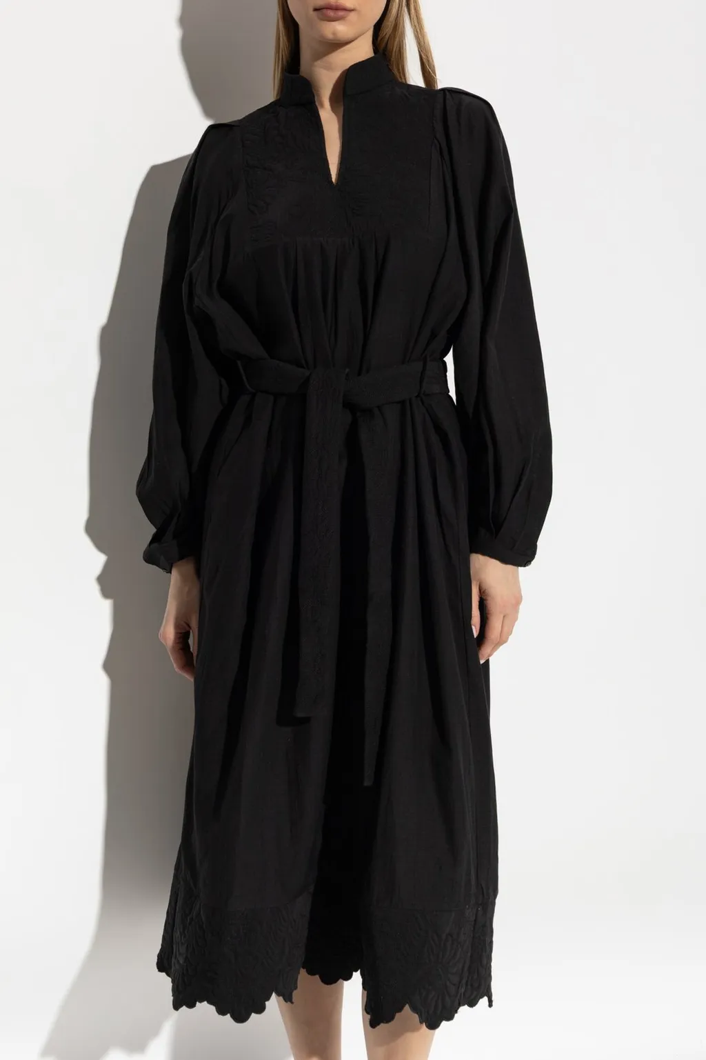 Munthe Elegant Belted Midi Dress