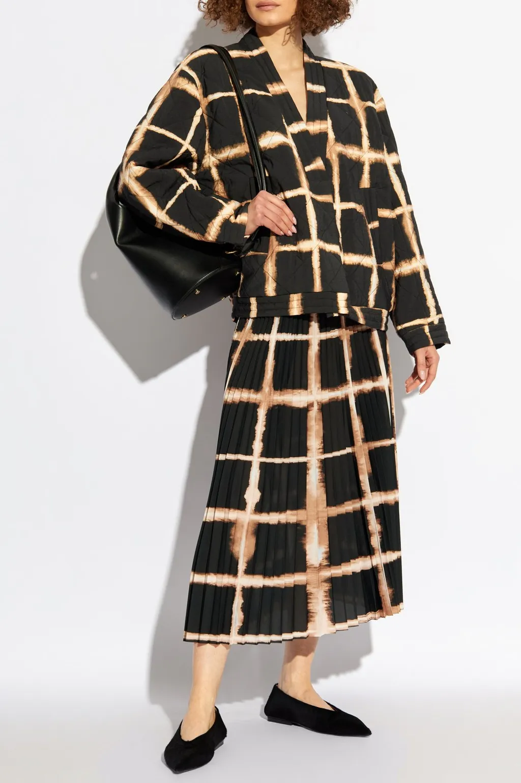 Munthe Grid Patterned Relaxed Jacket