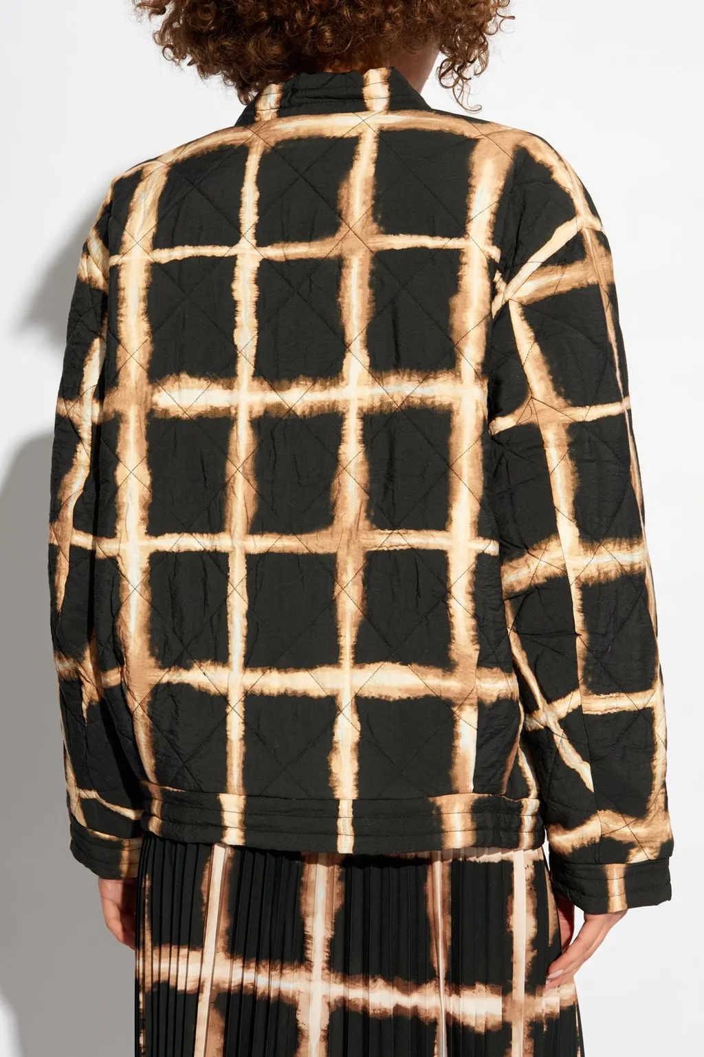 Munthe Grid Patterned Relaxed Jacket