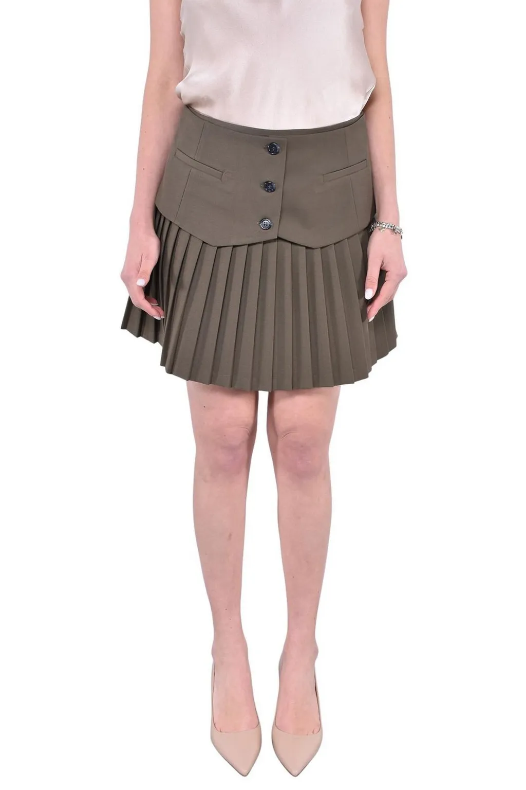 Mvp Wardrobe Pleated Mini Skirt