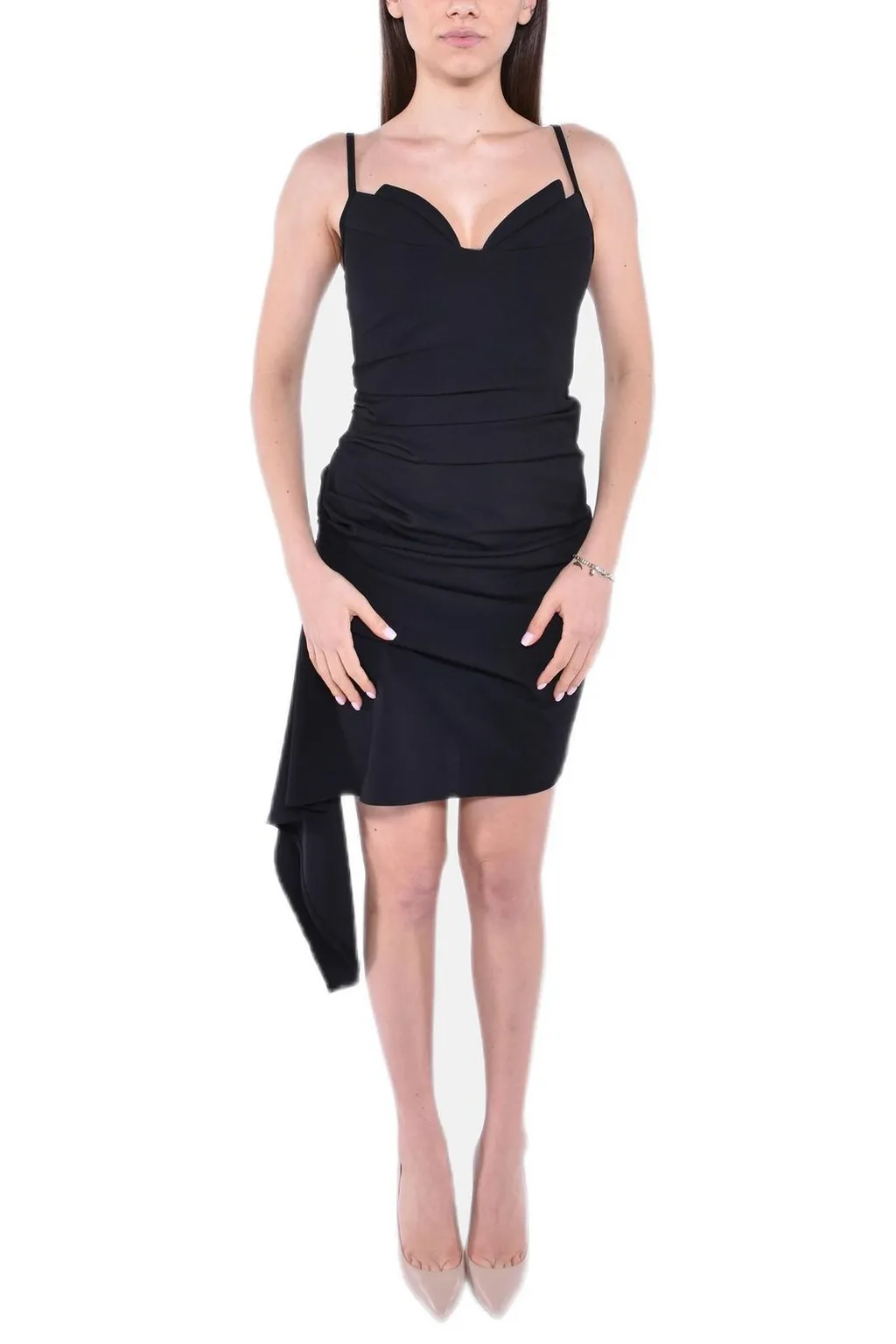 Mvp Wardrobe Manzoni Draped Mini Dress