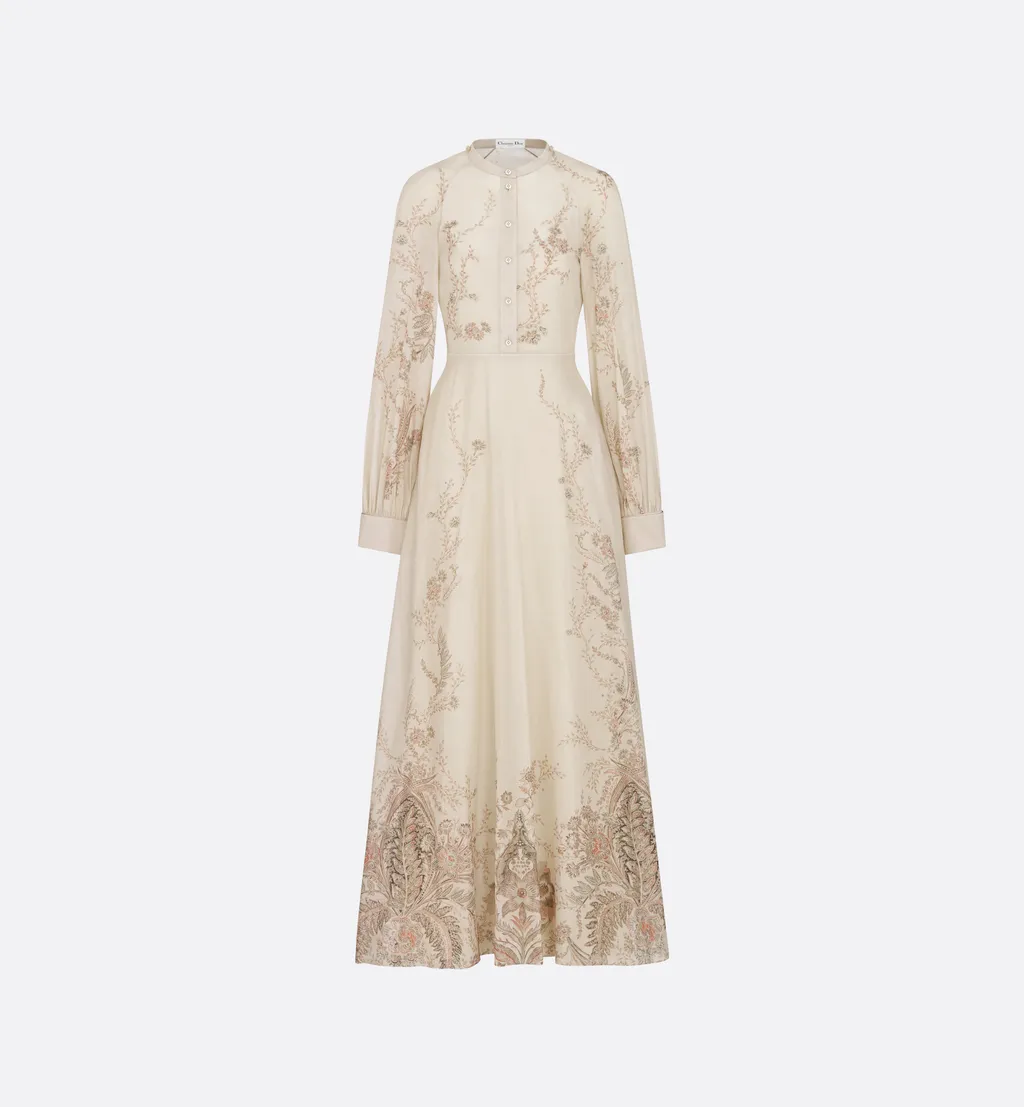 Long Dress With Removable Ruched Collar