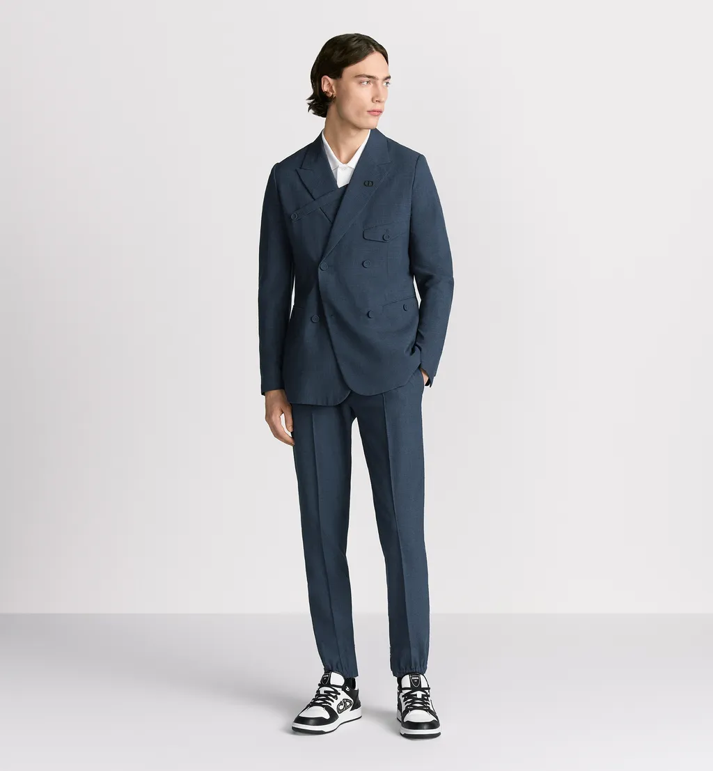 Double-Breasted Jacket With Buttoned Strap