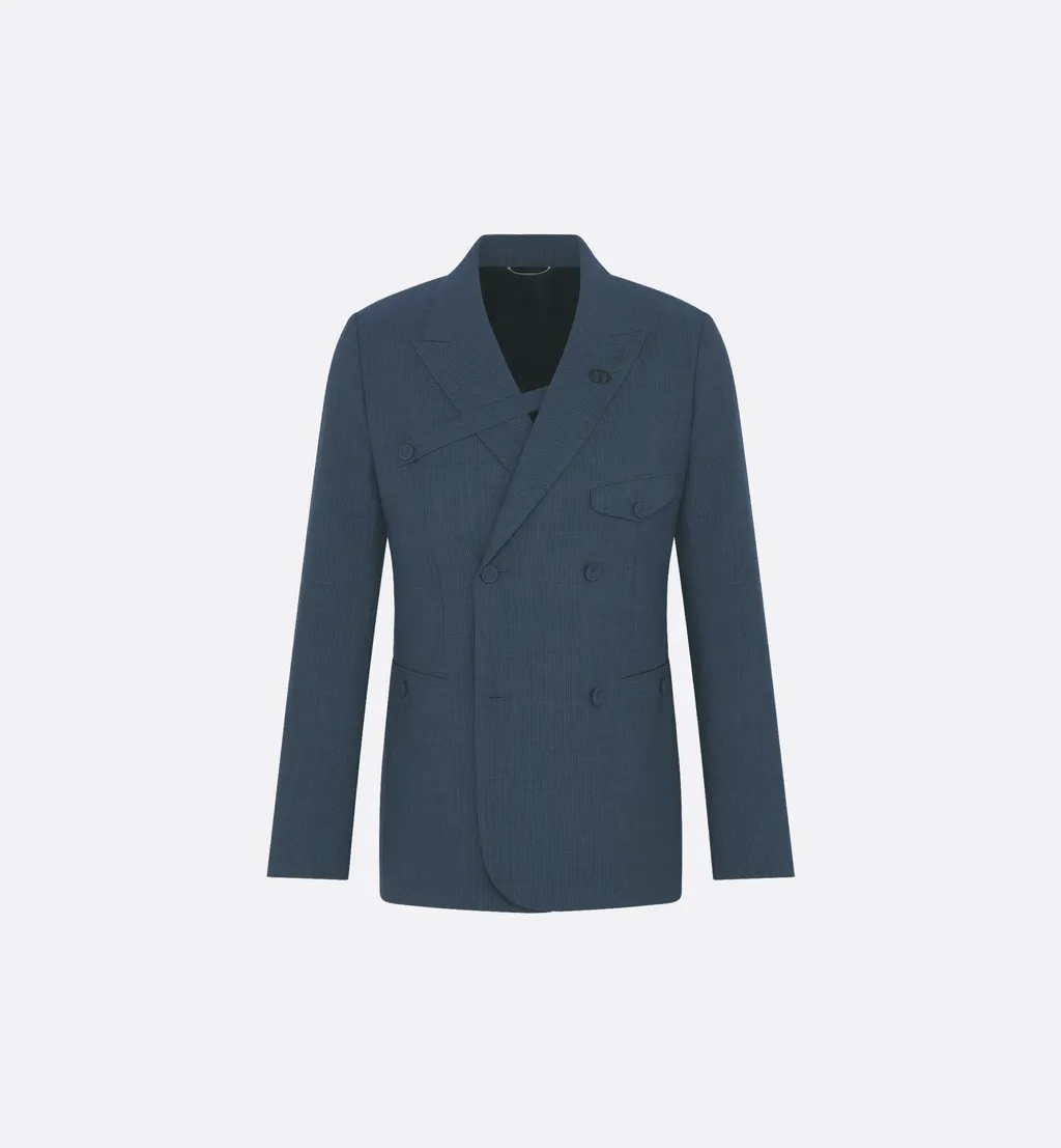 Double-Breasted Jacket With Buttoned Strap
