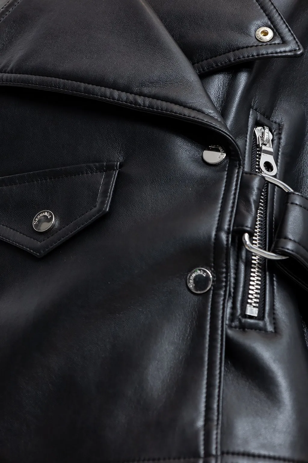 Nanushka Ado Buckled Biker Jacket