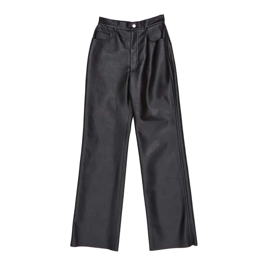 Nanushka Straight Leg Logo Patch Trousers