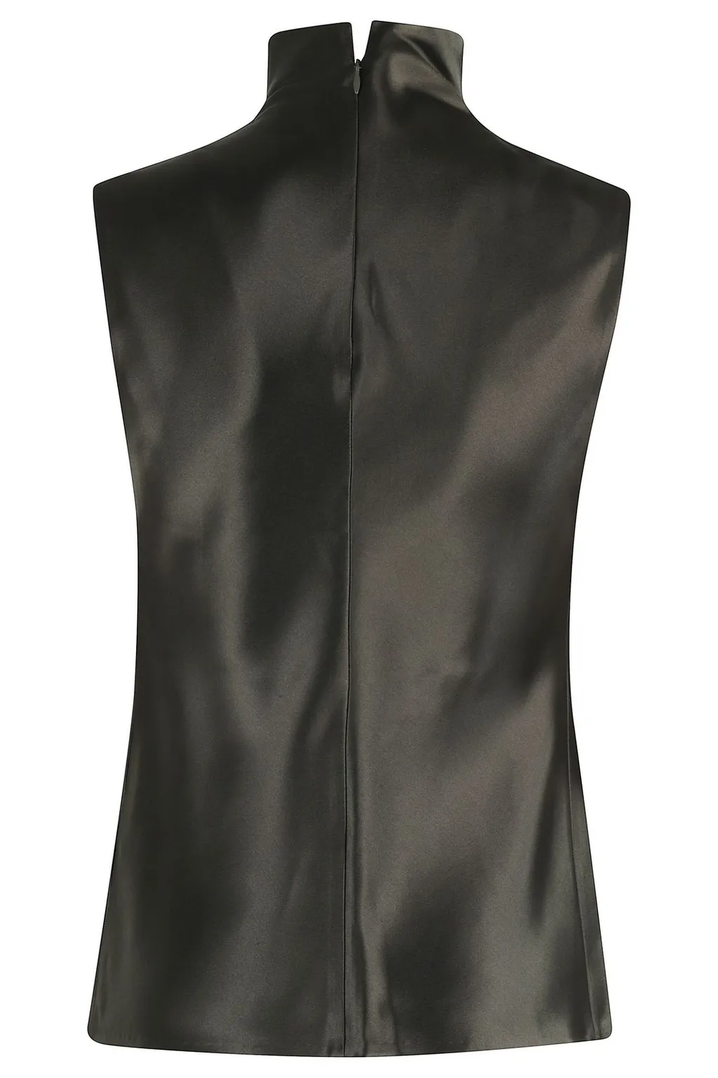 Nanushka Colson Slip Satin Turtleneck Top