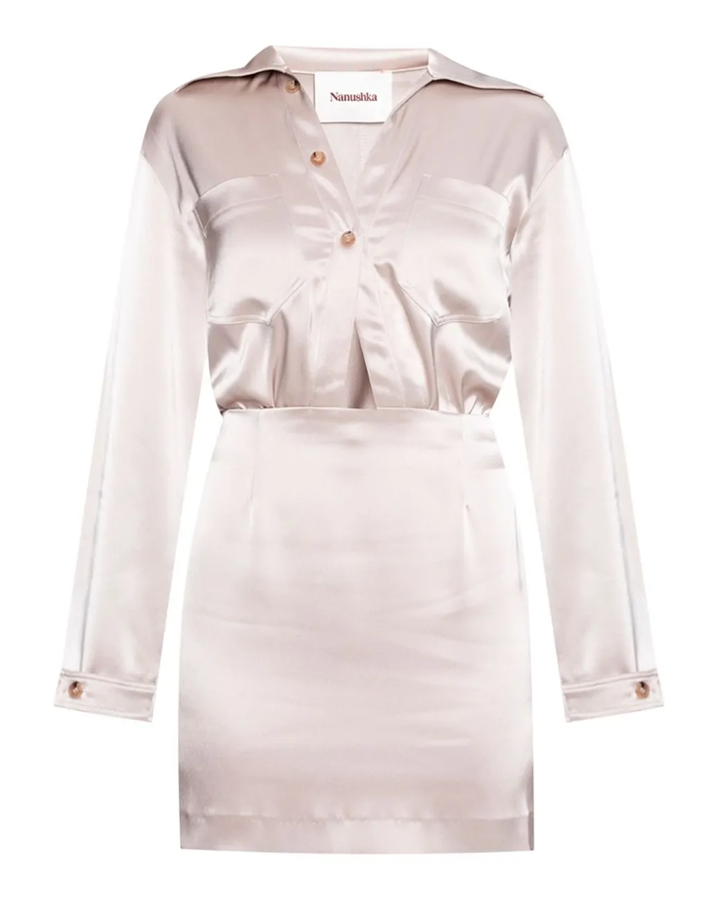 Nanushka Altair Slip Satin Dress