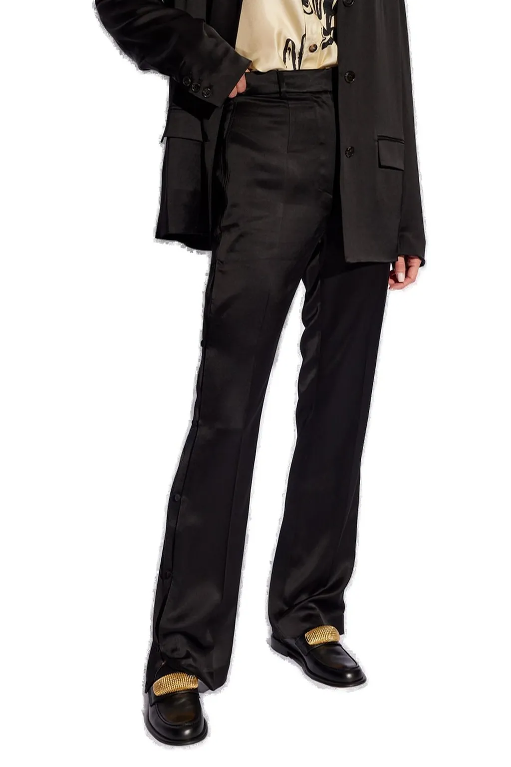 Nanushka Felina Straight-Leg Satin Trousers