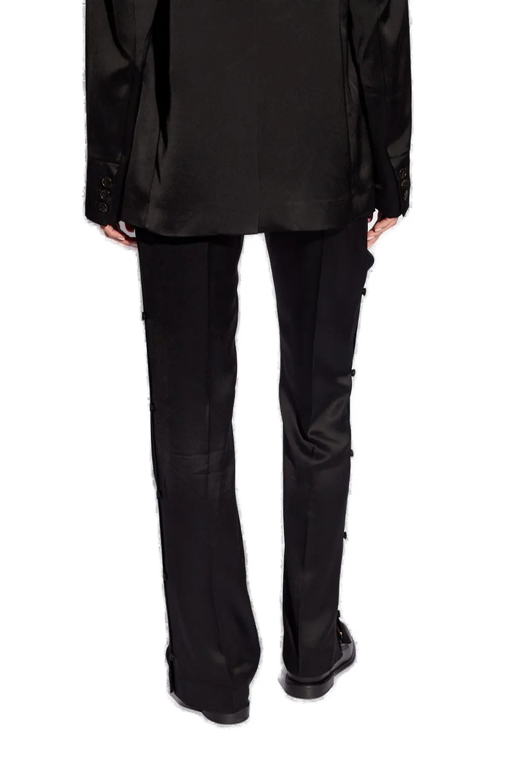 Nanushka Felina Straight-Leg Satin Trousers