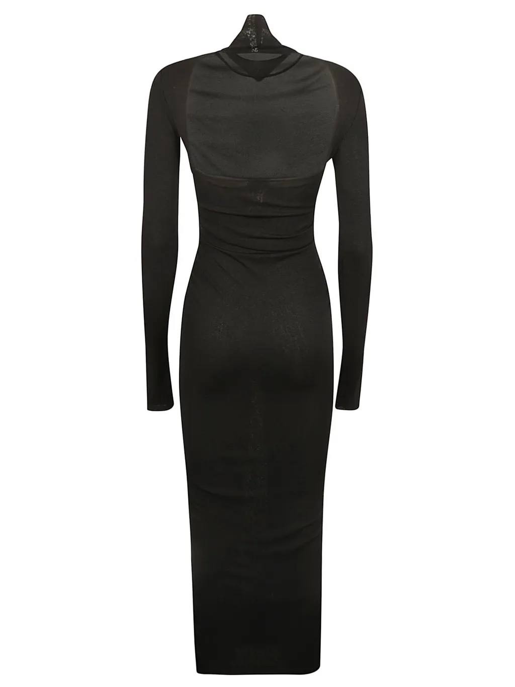 Nanushka Mesh Jersey Turtleneck Dress