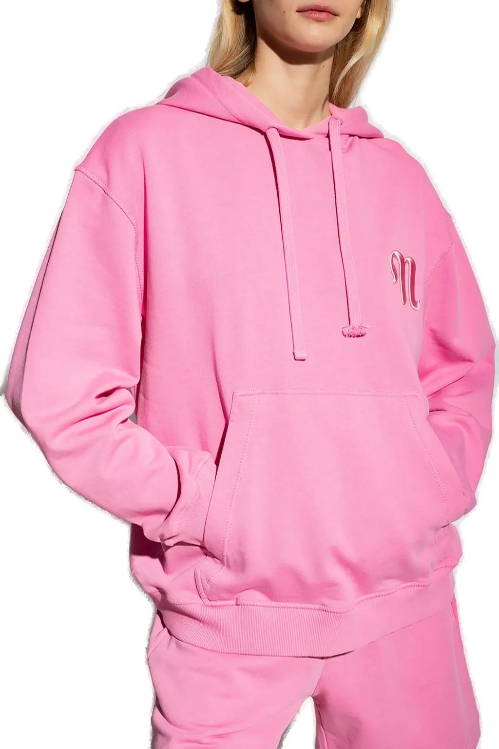 Nanushka Logo Embroidered Drawstring Hoodie