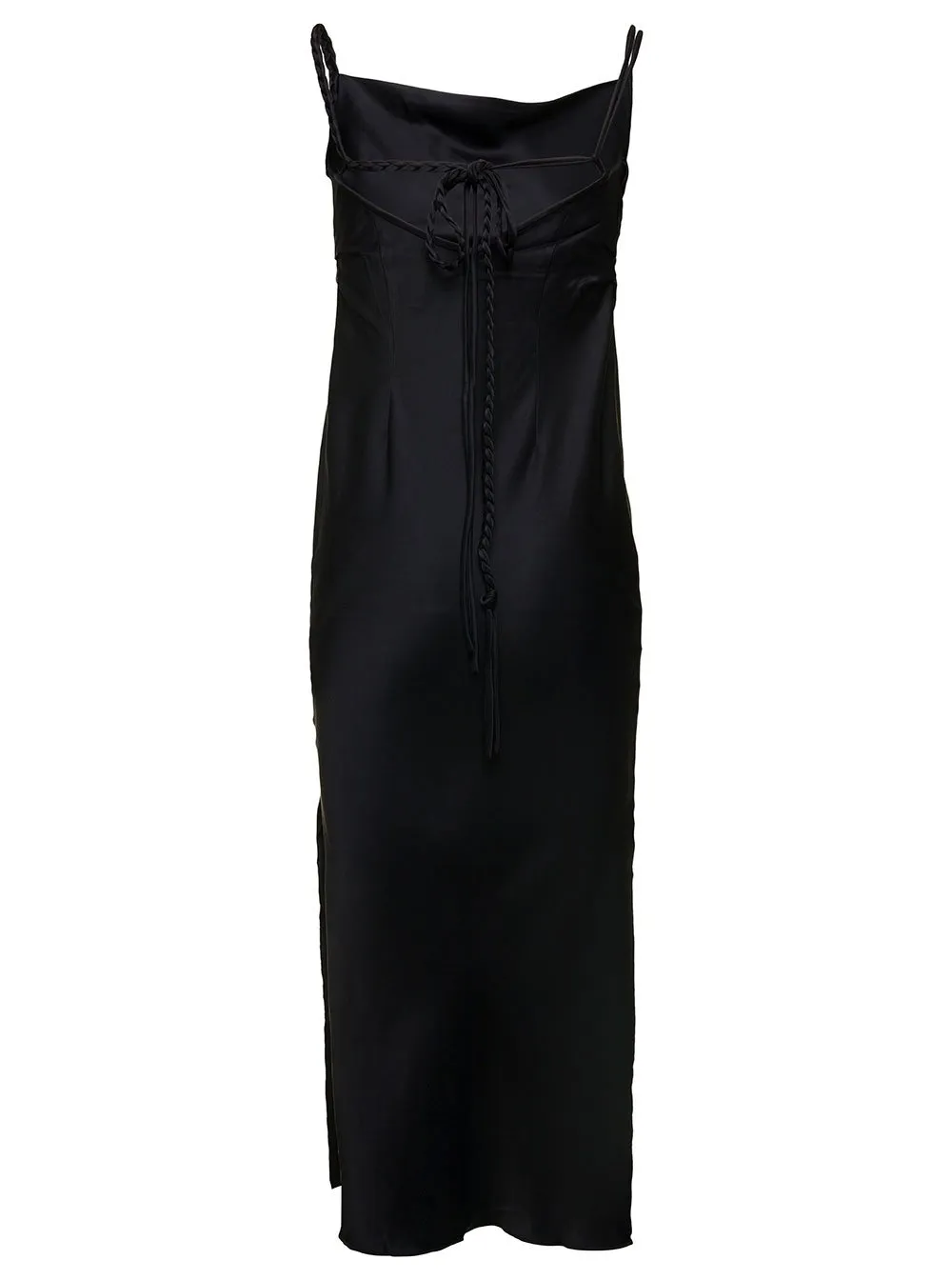 Nanushka Fiore Square Neck Satin Midi Dress