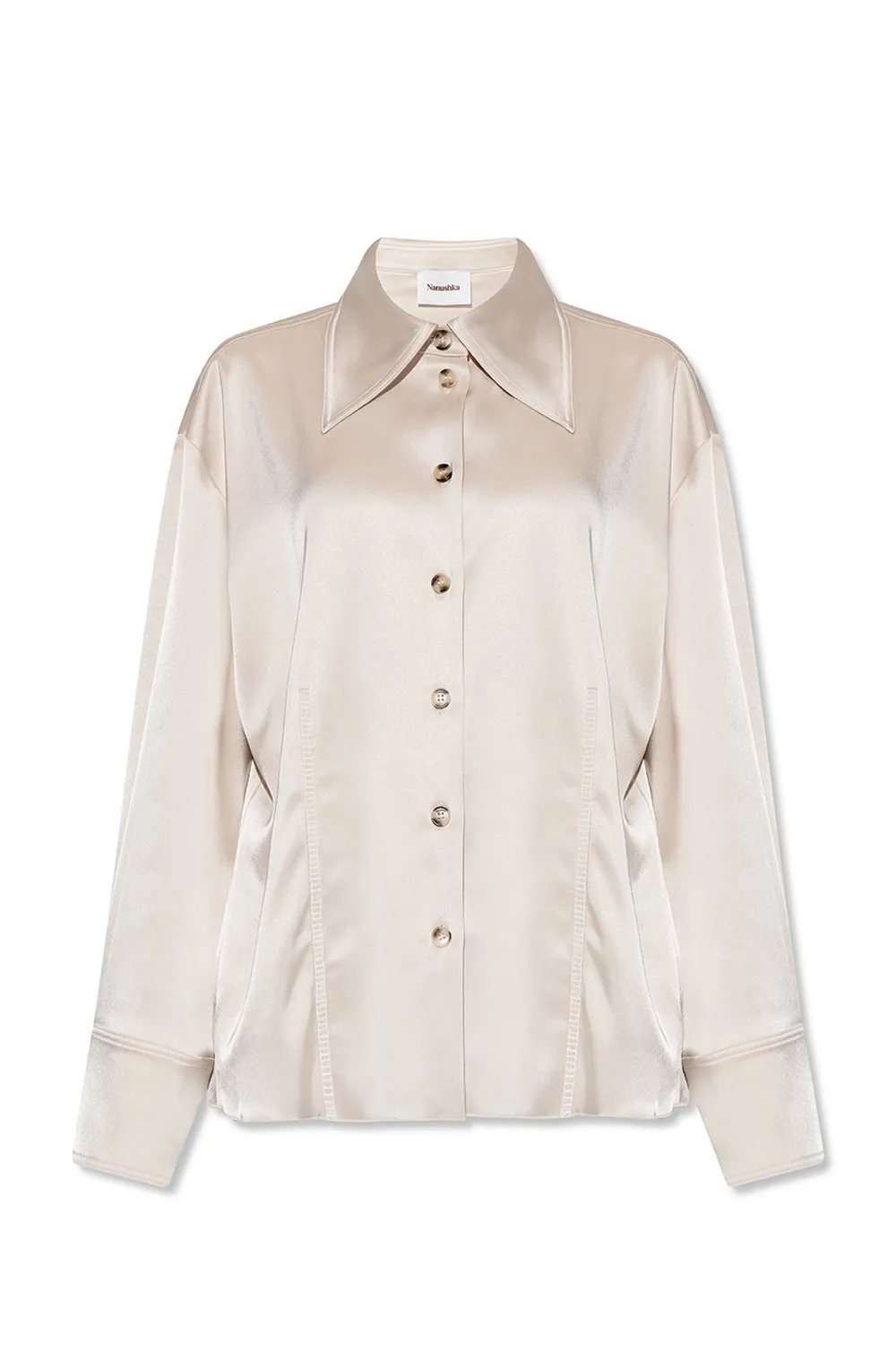 Nanushka Caio Ladder-Stitch Shirt