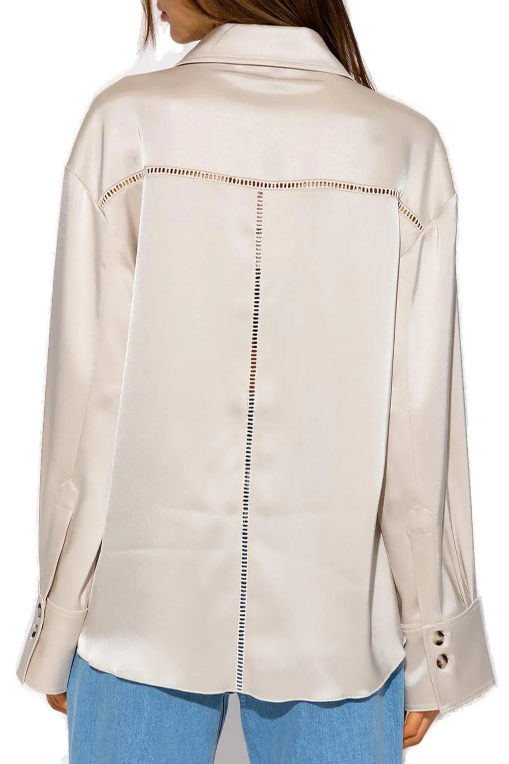 Nanushka Caio Ladder-Stitch Shirt