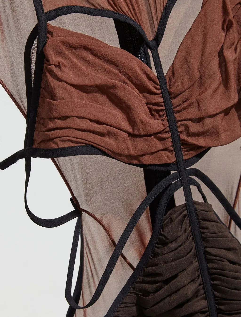 Nensi Dojaka Draped Cut-Out Mini Dress