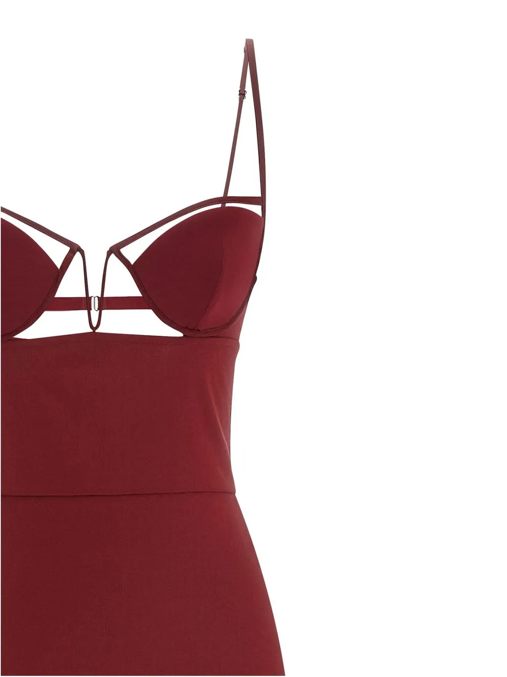 Nensi Dojaka V-Wire Bra Maxi Dress