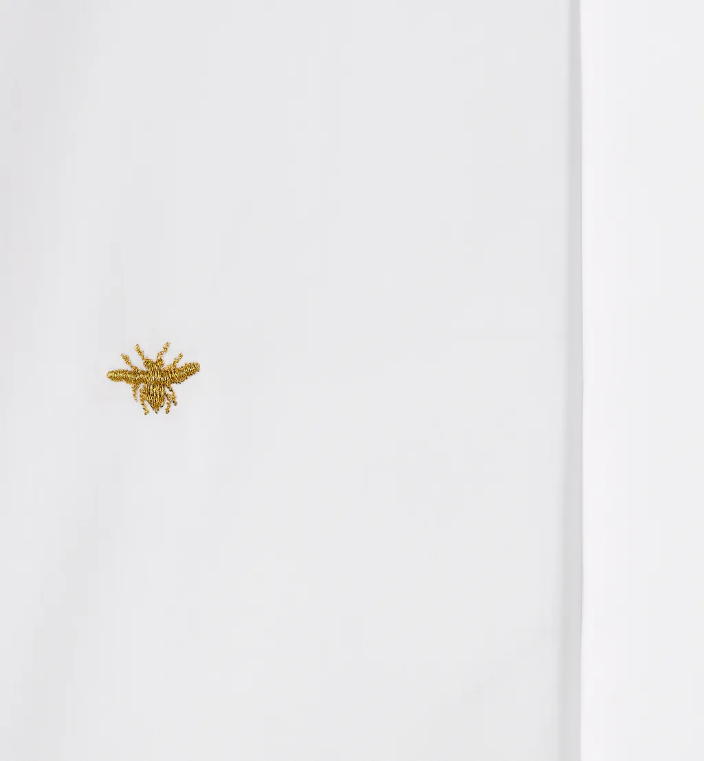 Shirt With Gold Bee Embroidery