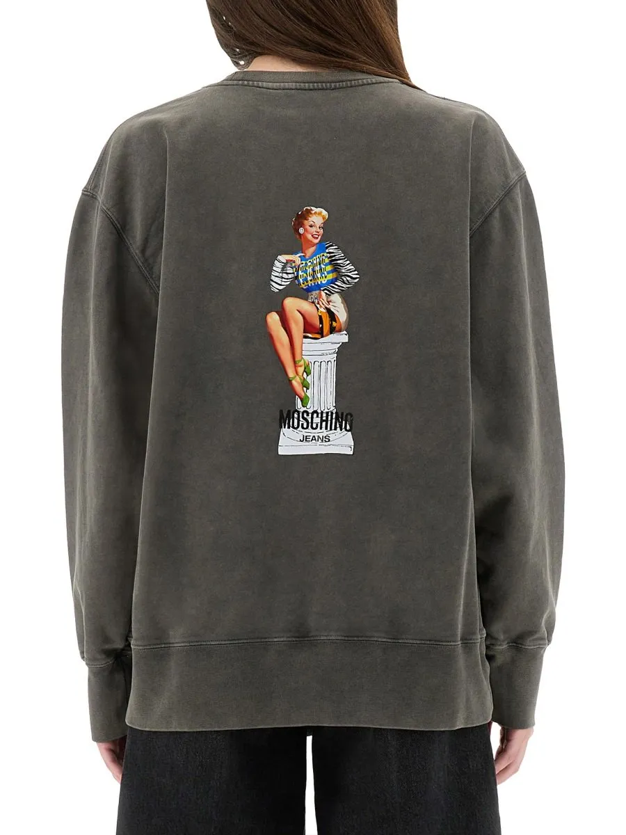 Moschino Jeans Logo Printed Sweatshirt