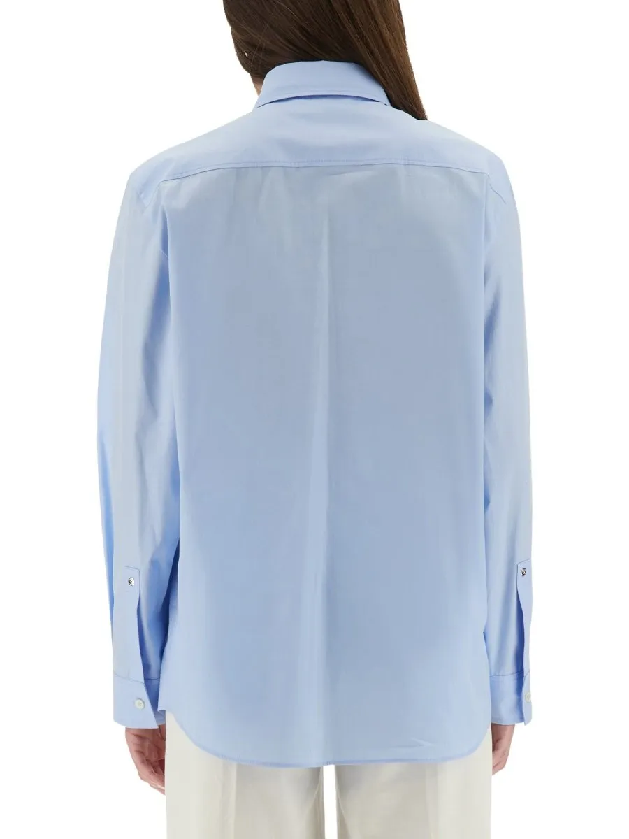 Moschino Jeans Logo Embroidered Buttoned Shirt