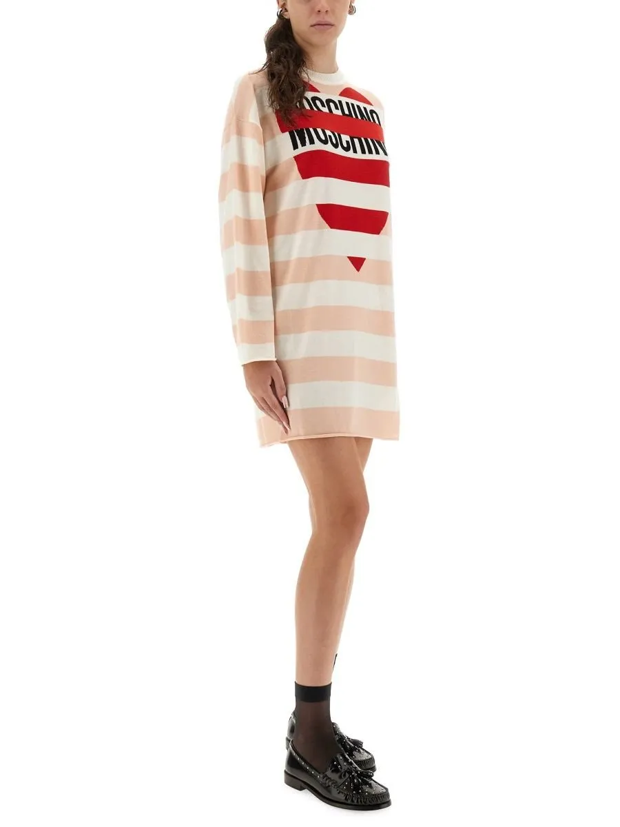 Moschino Jeans Logo Printed Mini Dress