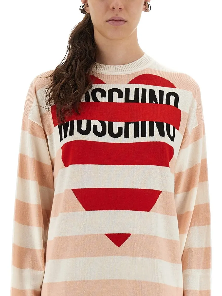 Moschino Jeans Logo Printed Mini Dress