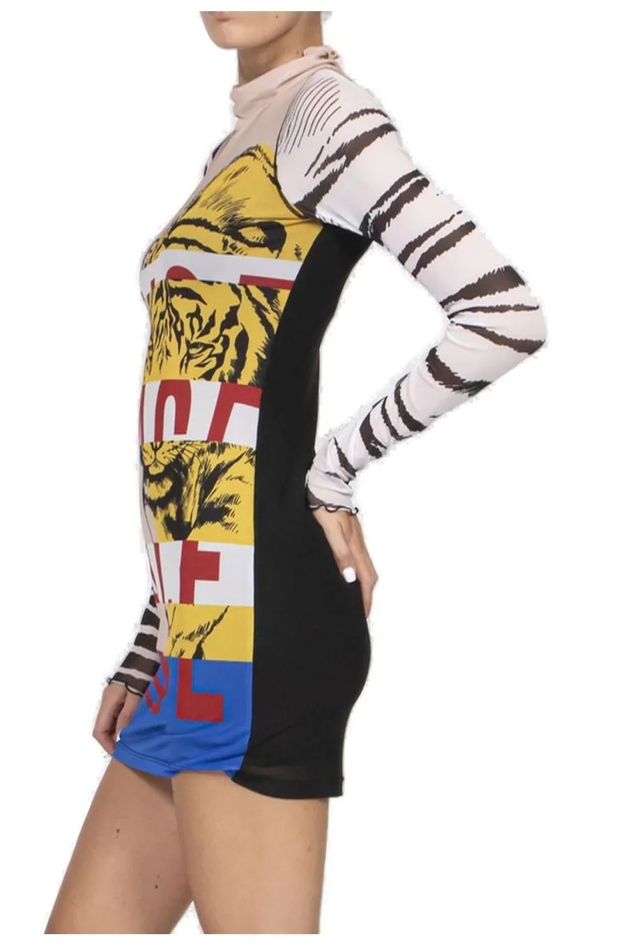 Moschino Jeans Printed Tulle Dress