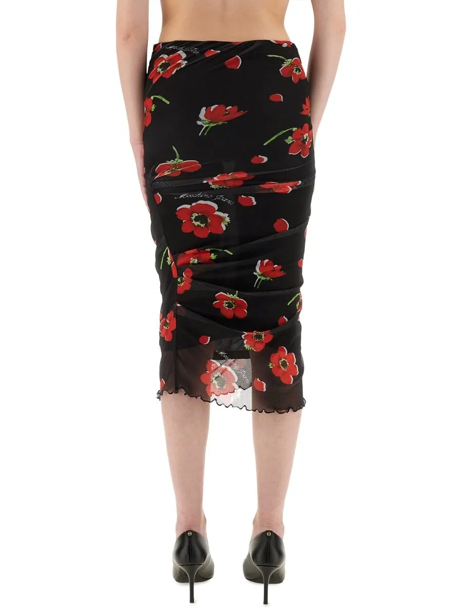 Moschino Jeans Printed Tulle Dress