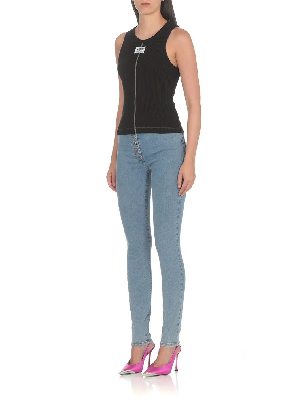 Moschino Jeans High-Waisted Straight-Leg Jeans