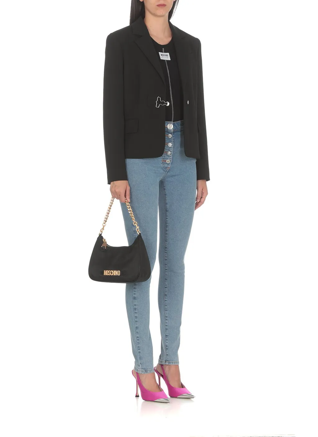 Moschino Jeans High-Waisted Straight-Leg Jeans