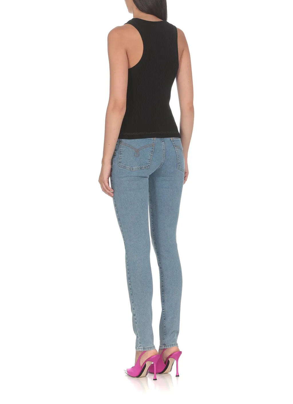 Moschino Jeans High-Waisted Straight-Leg Jeans