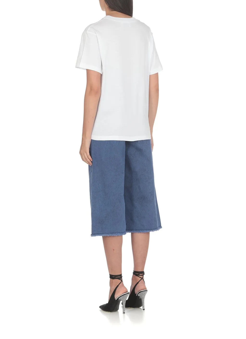 Moschino Jeans Logo Embroidered Crewneck T-Shirt