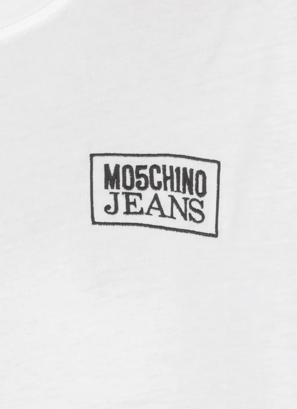 Moschino Jeans Logo Embroidered Crewneck T-Shirt