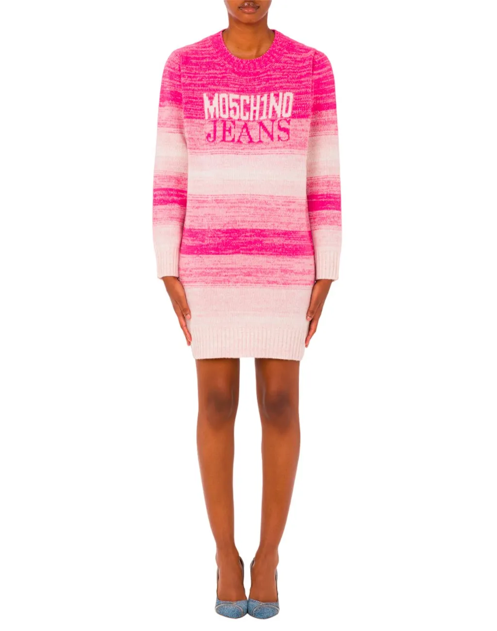 Moschino Jeans Logo-Intarsia Crewneck Jumper