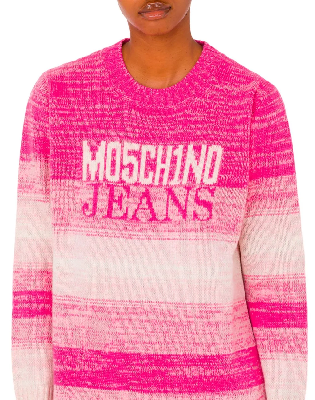 Moschino Jeans Logo-Intarsia Crewneck Jumper