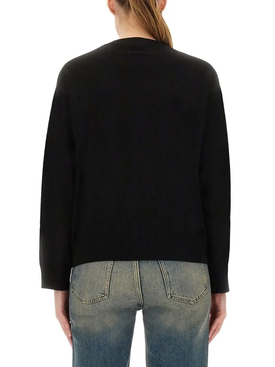 Moschino Jeans Logo Intarsia Crewneck Jumper