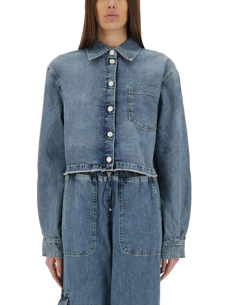 Moschino Jeans Cropped Denim Jacket