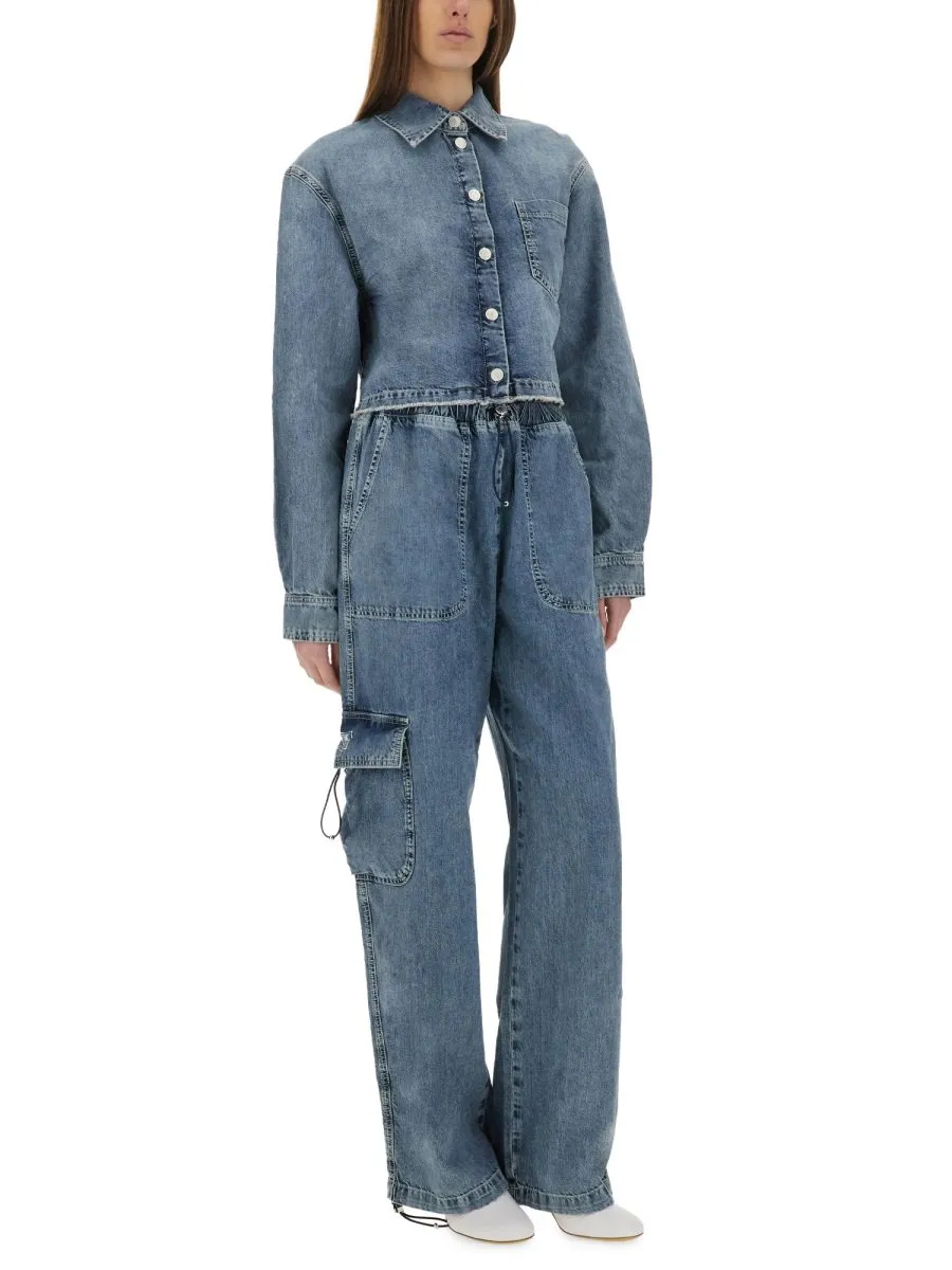 Moschino Jeans Cropped Denim Jacket