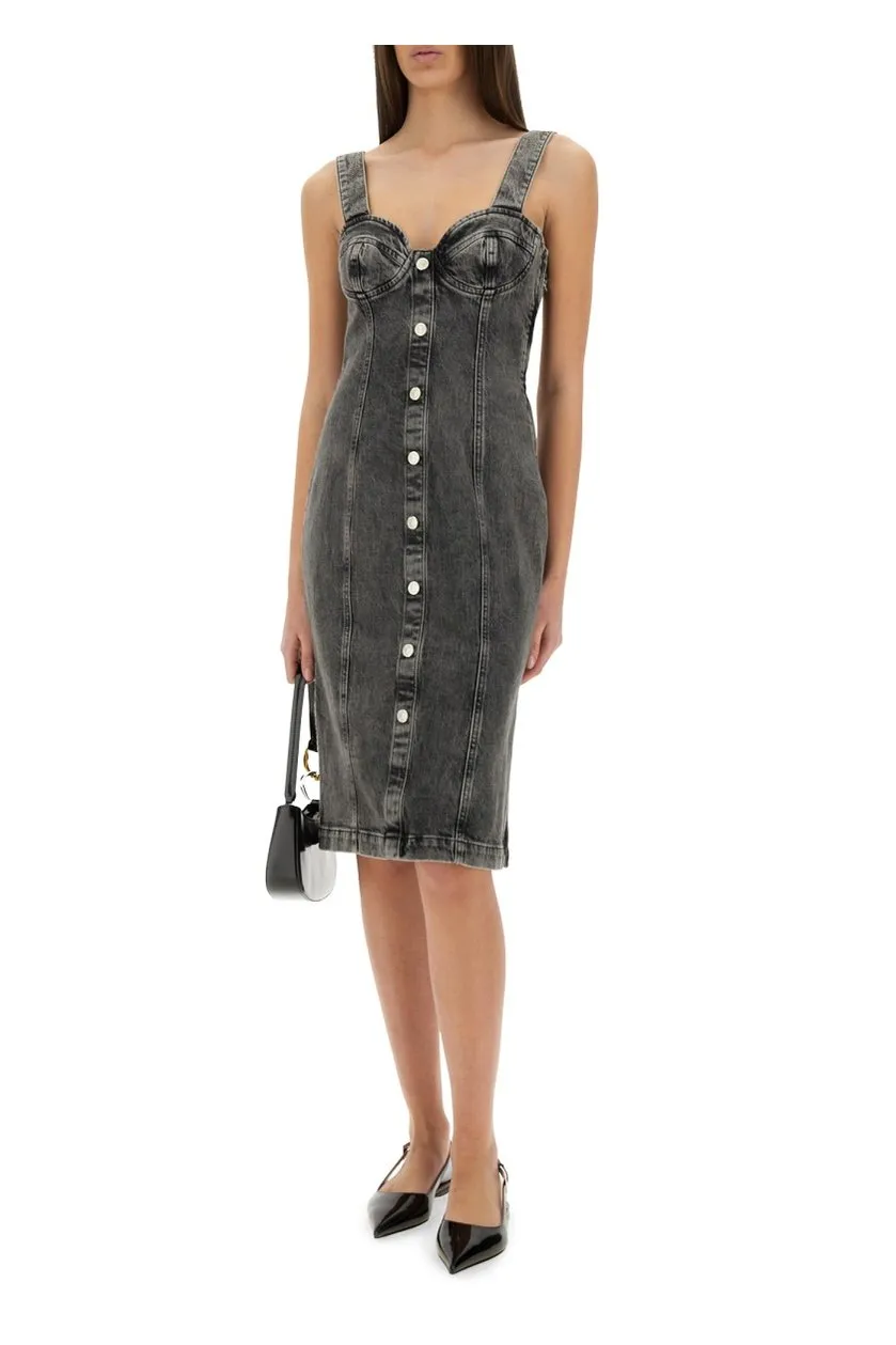 Moschino Jeans Button-Front Midi Dress
