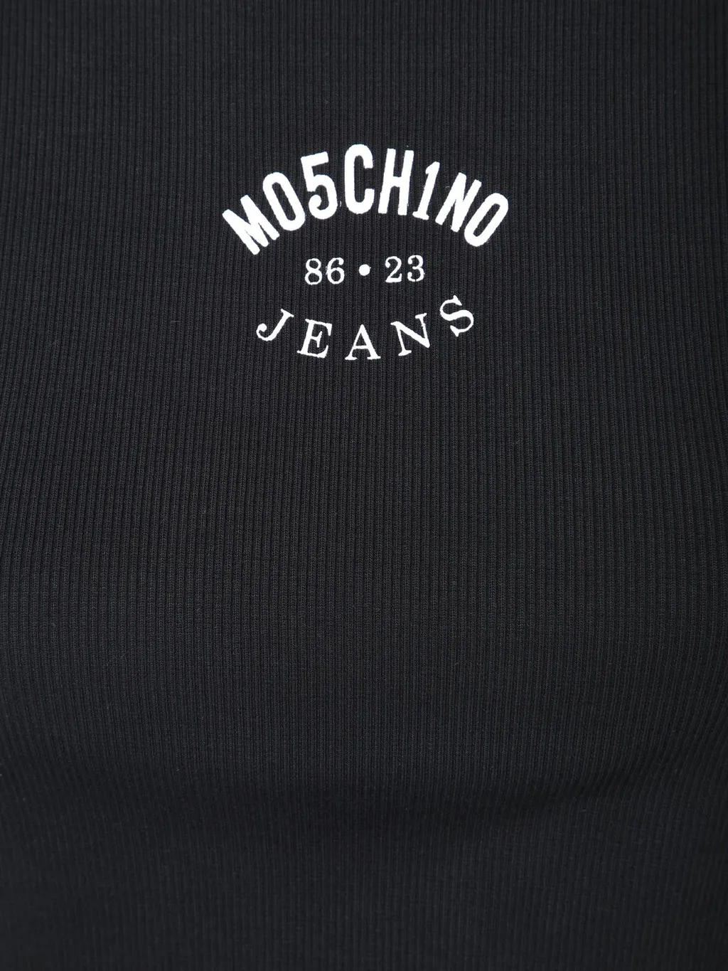Moschino Jeans Cropped Ribbed T-Shirt