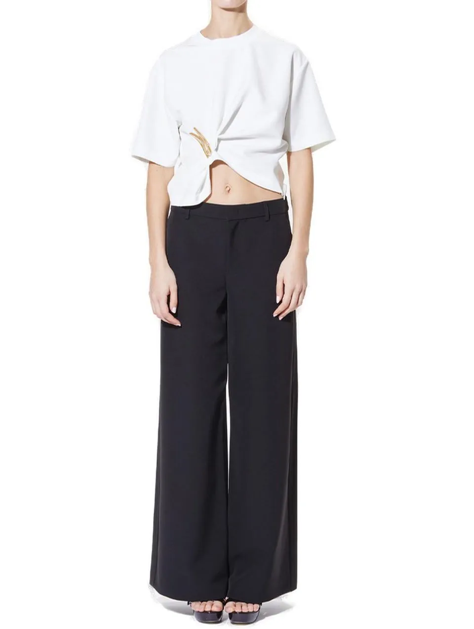 Moschino Jeans Twisted Cropped T-Shirt