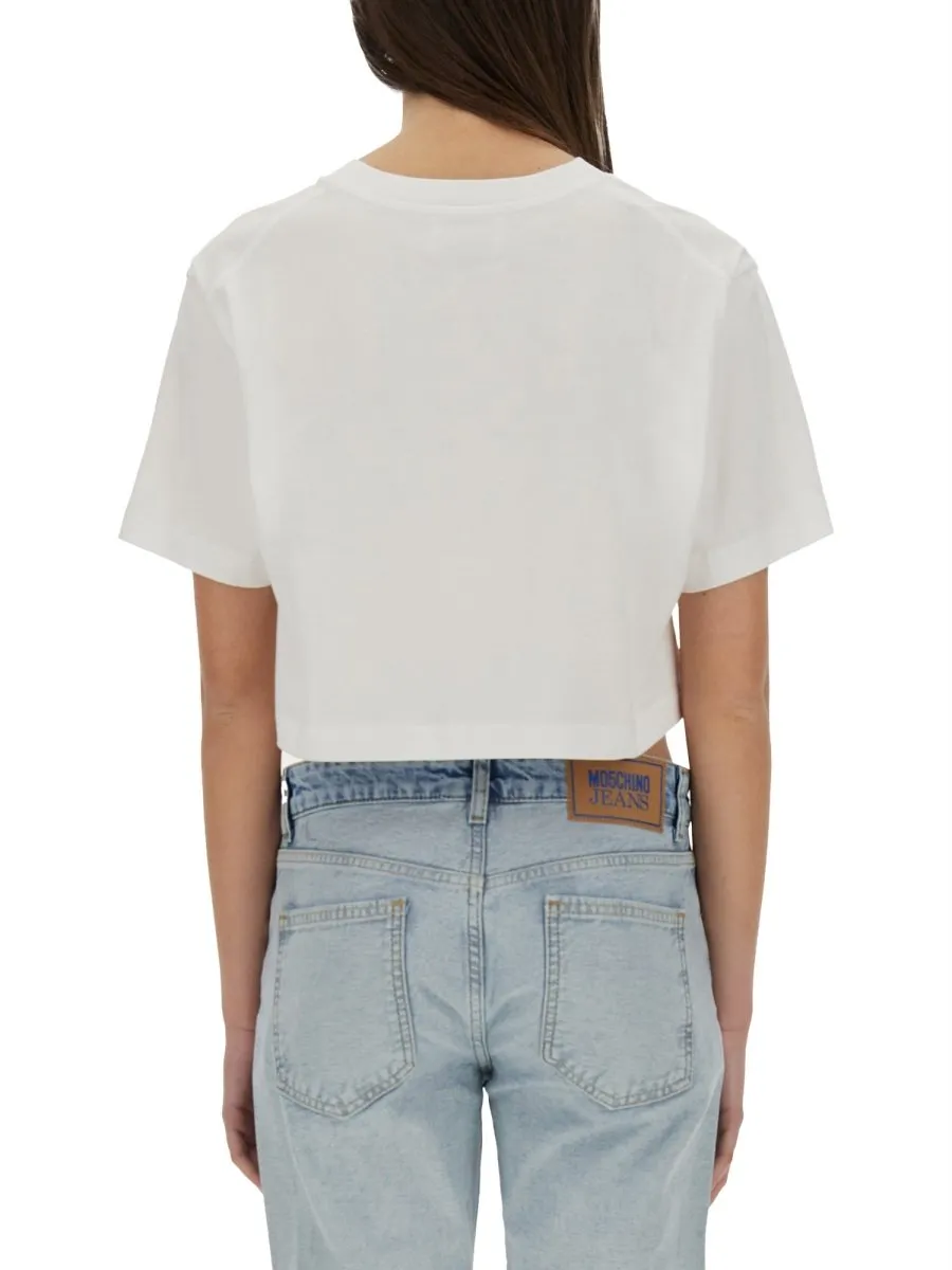 Moschino Jeans Popsicle Printed Cropped T-Shirt