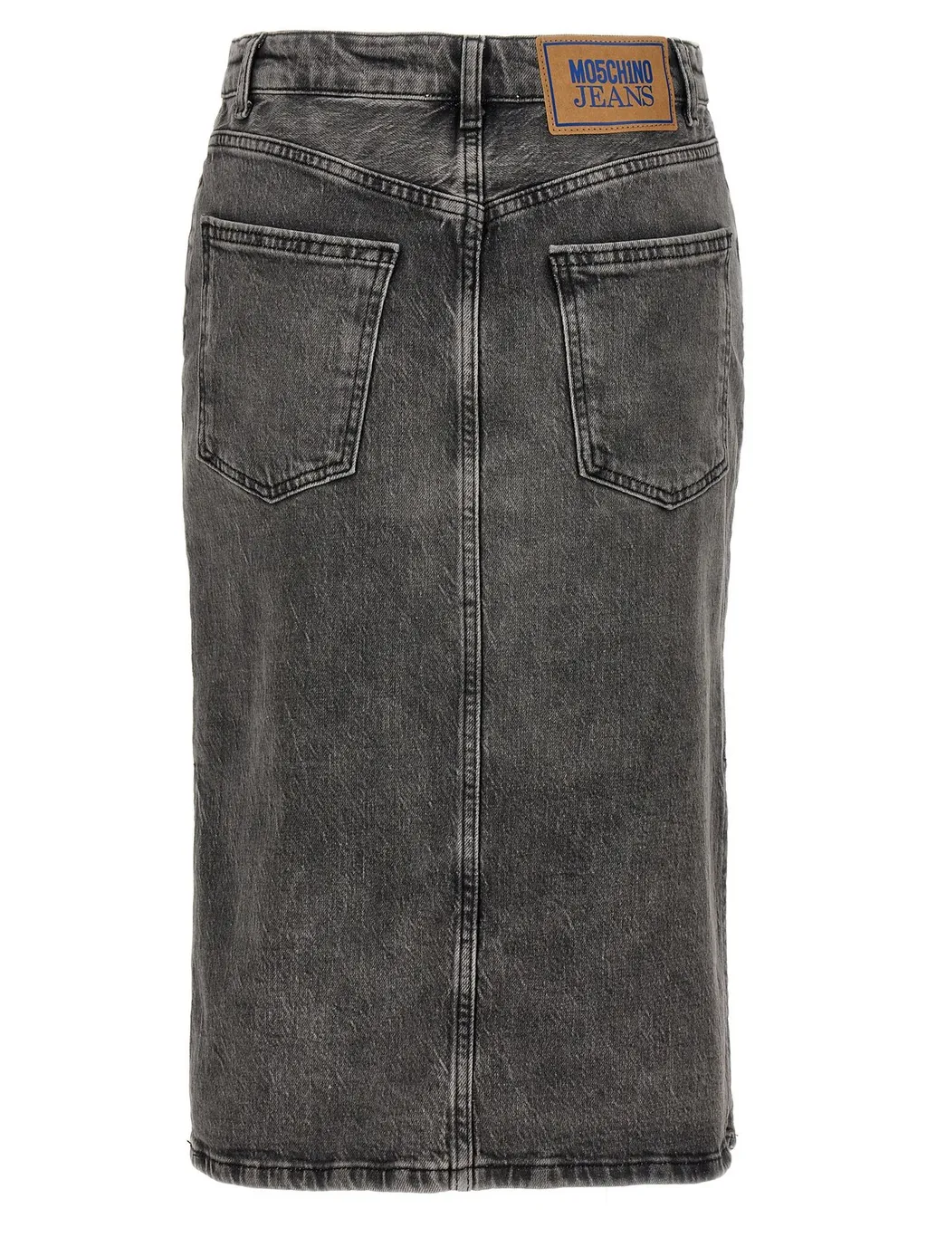Moschino Jeans Side Slit Denim Skirt