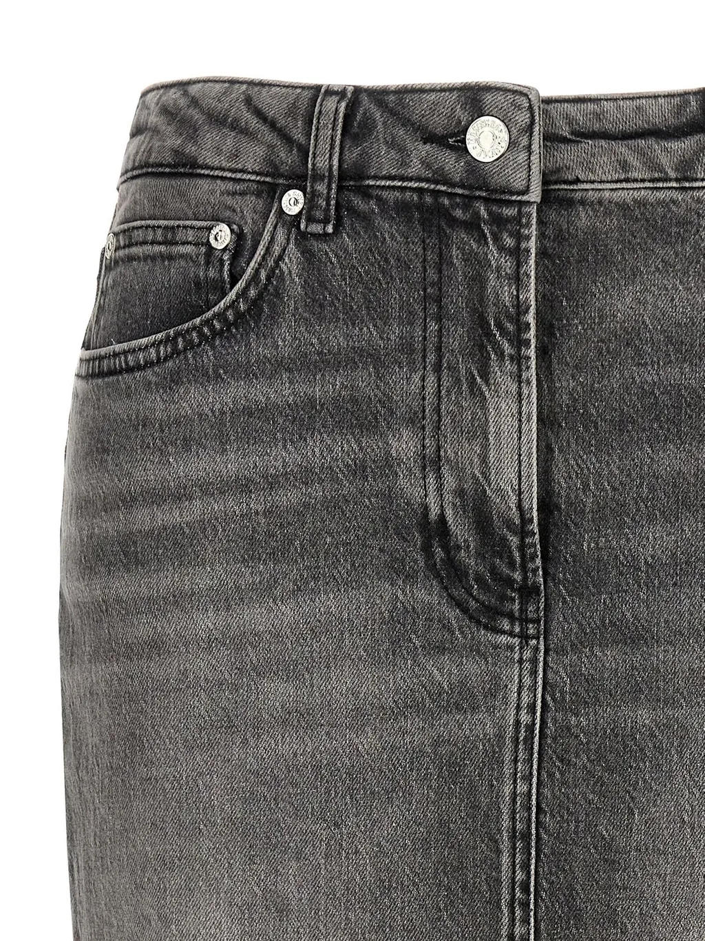 Moschino Jeans Side Slit Denim Skirt