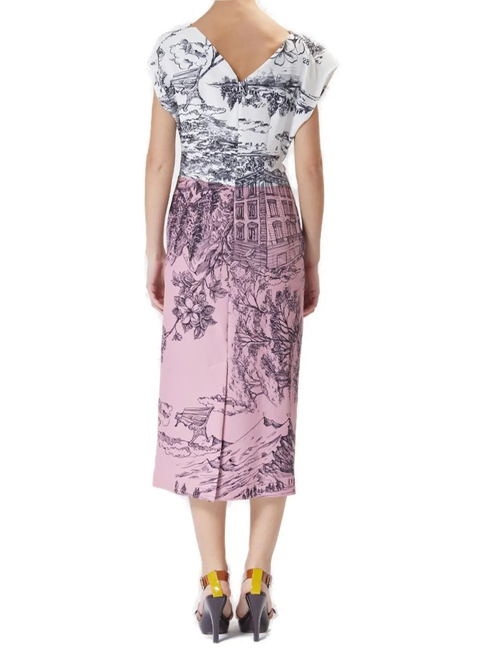 Moschino Jeans Graphic Printed Midi Dress
